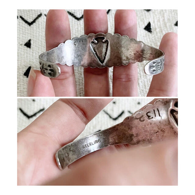 RRL の通販 by blackmamba24|ダブルアールエルならラクマ - 超希少!ナバホVTGターコイズアローヘッドシルバースタンプバングル30sUSA 新品日本製