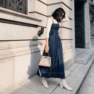 わせるとと CASA フロントホックデニムワンピース カーサフライン