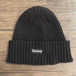 シュプリーム(Supreme)のsupreme ビーニー ニット帽　黒　ボックスロゴ(ニット帽/ビーニー)