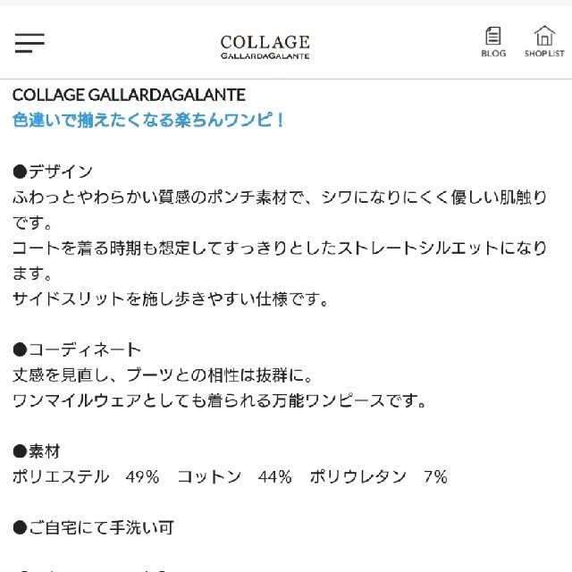 GALLARDA GALANTE(ガリャルダガランテ)の新品未使用　COLLAGE GALLARDAGALANTE　フーディポンチワンピ レディースのワンピース(ロングワンピース/マキシワンピース)の商品写真