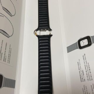 アップルウォッチ(Apple Watch)のApple Watch バンド　レザーリンク　ミッドナイト41mm  S/M(その他)