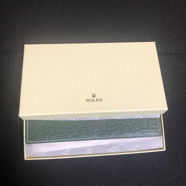 ROLEX(ロレックス)の『新品　未使用』ロレックス 長財布 レザー グリーン ROLEX 未使用 非売品 メンズのファッション小物(長財布)の商品写真