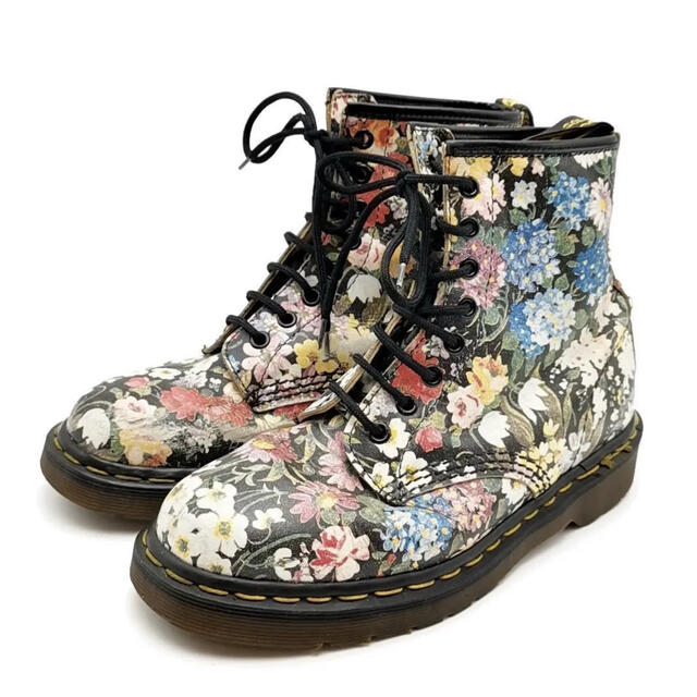 その他ドクターマーチン DR.MARTENS  花柄  8ホール 英国製 UK4