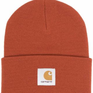 カーハート(carhartt)のカーハート　ビーニー　ニット帽　オレンジ(ニット帽/ビーニー)