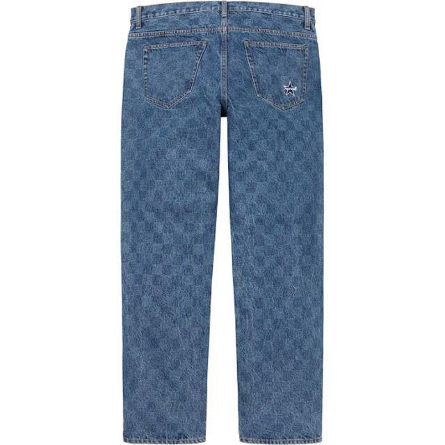 supreme regular jean washed checkerboardパンツ