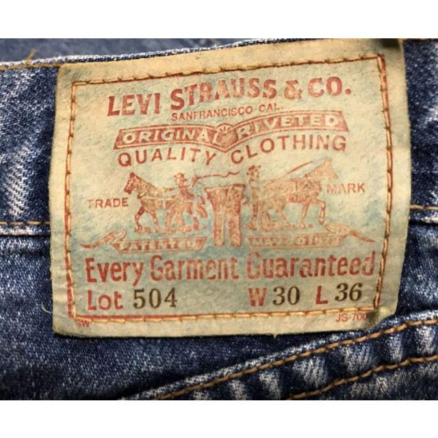 Levi's(リーバイス)のLevis 504　メンズ　ジーンズ　W30　L36　インディゴ　リーバイス メンズのパンツ(デニム/ジーンズ)の商品写真