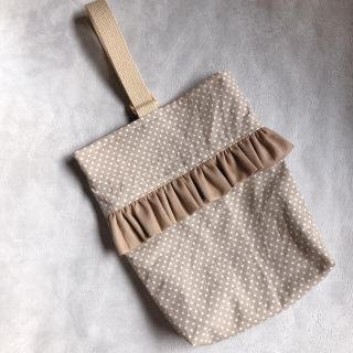 【handmade】上靴袋　シューズバッグ  フリル(シューズバッグ)