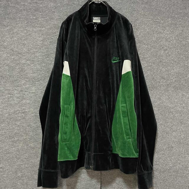 00s NIKE ベロア M トラックジャケット　ジャージ　セットアップ 上下