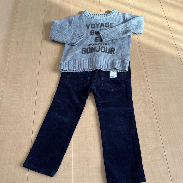 BeBe(ベベ)のべべ　セーターコーデュロイパンツ　100 キッズ/ベビー/マタニティのキッズ服男の子用(90cm~)(パンツ/スパッツ)の商品写真