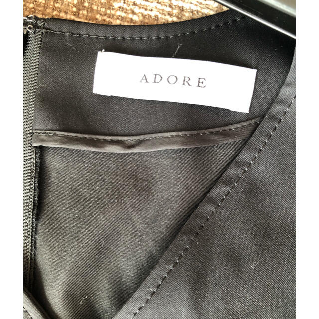 ADORE(アドーア)の2020★アドーアADORE テクノベンタイルワンピース★黒/38 検）エブール レディースのワンピース(ロングワンピース/マキシワンピース)の商品写真