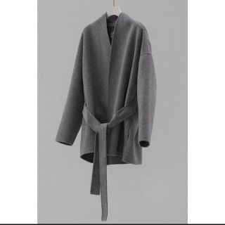 na.e今季コート2021AW    Allure Coat_Gray (ノーカラージャケット)