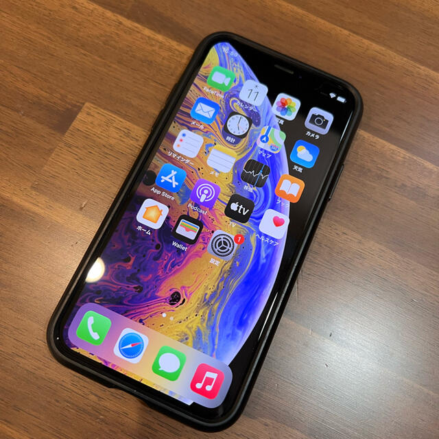 iPhone(アイフォーン)のアップル iPhoneXS 256GB Silver SIMフリー スマホ/家電/カメラのスマートフォン/携帯電話(スマートフォン本体)の商品写真