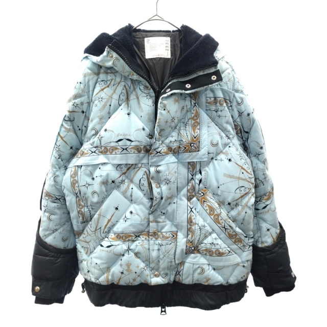 Sacai サカイ 20AW ×Dr. Woo ドクターウー Bandana Print Down Jacket