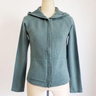 パタゴニア(patagonia)のパタゴニア ☆ カシミヤ ジップアップ ニット パーカー XS グリーン系(ニット/セーター)