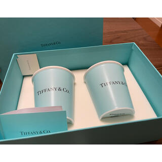 ティファニー(Tiffany & Co.)のティファニー　ボーンチャイナティーカップ　2個セット(グラス/カップ)