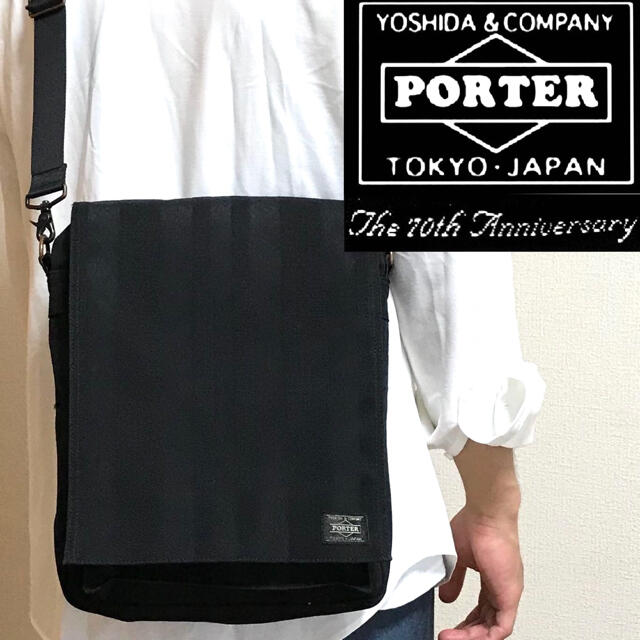 ポーター 70周年 PORTER 吉田カバン ショルダーバッグ ネイビー 日本製