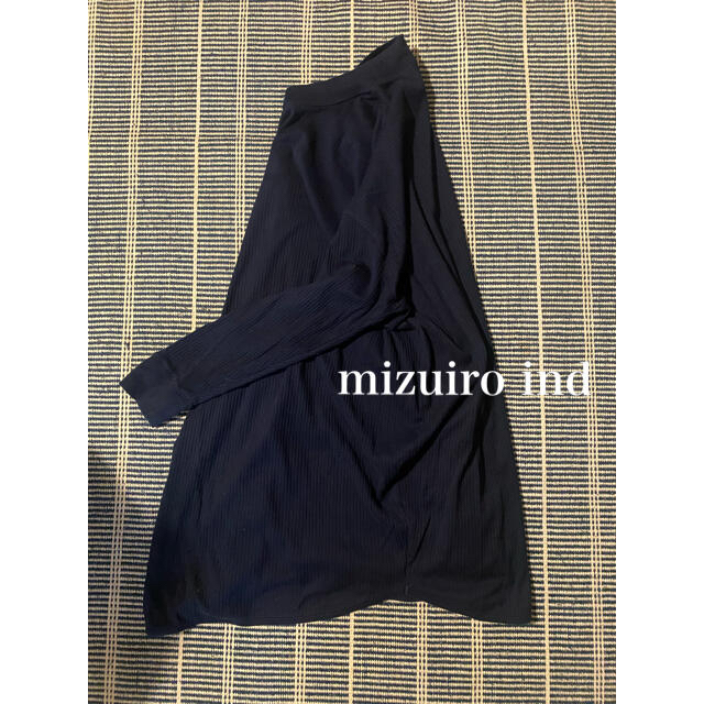 mizuiro ind ミズイロインド　ワンピース チュニック 日本製　リブ