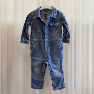 ベビーギャップ(babyGAP)のデニムロンパース つなぎ 90cm(ロンパース)