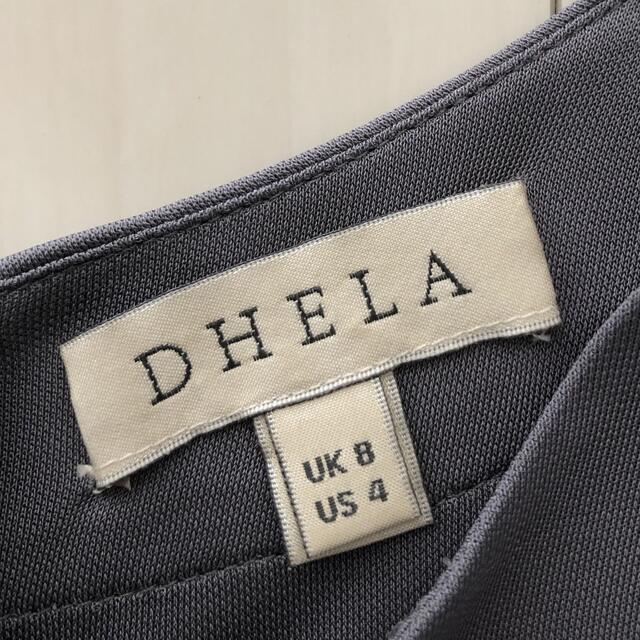 Issa London(イッサロンドン)のISSA（イッサ）/DHELA（デラ）ロングスリープドレス　スティールグレー レディースのワンピース(ひざ丈ワンピース)の商品写真