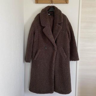 ザラ(ZARA)の【N.様専用】ZARA ボア ロングコート S ブラウン テディベア(ロングコート)