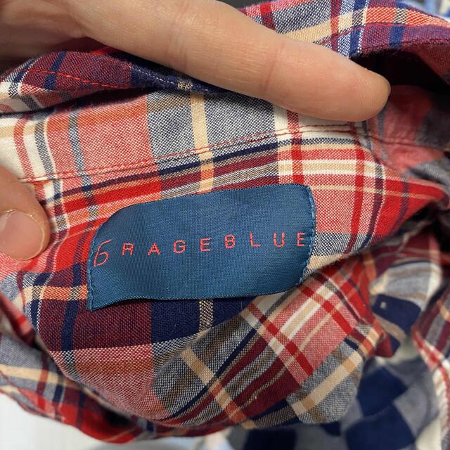 RAGEBLUE(レイジブルー)のRAGEBLUE 赤チェック M 半袖 メンズのトップス(シャツ)の商品写真