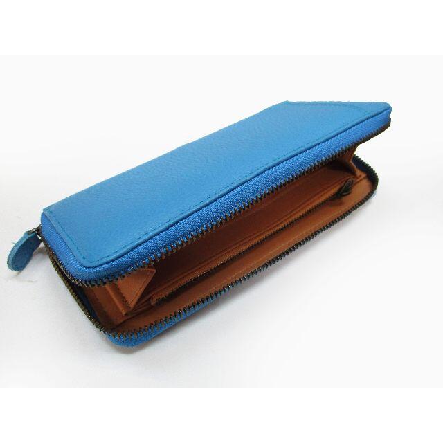 新品【Maturi】イタリアンレザーパステルカラーシリーズ長財布093BL