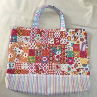 レッスンバッグ　ハンドメイド　女の子　キッズ(バッグ/レッスンバッグ)