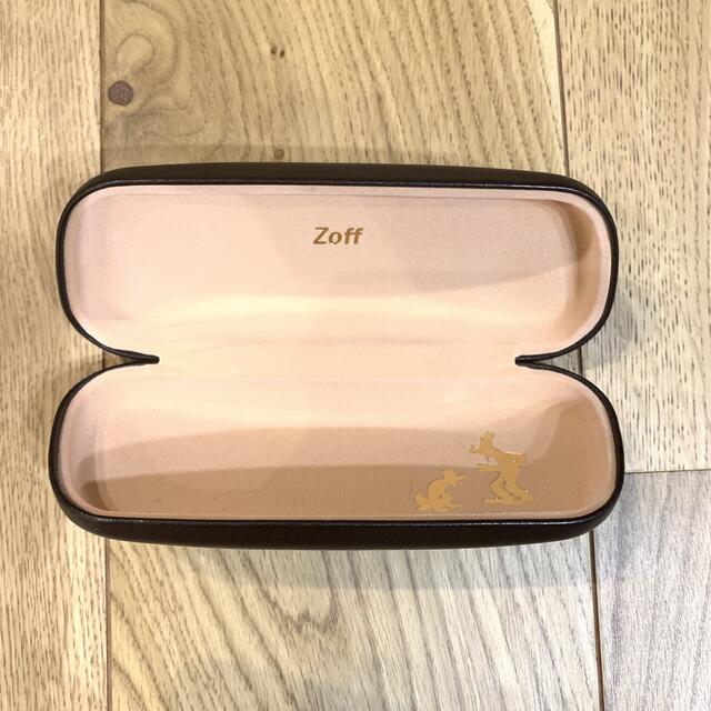 Zoff(ゾフ)のZoff ディズニー　メガネケース　ブラウン　茶色 レディースのファッション小物(サングラス/メガネ)の商品写真