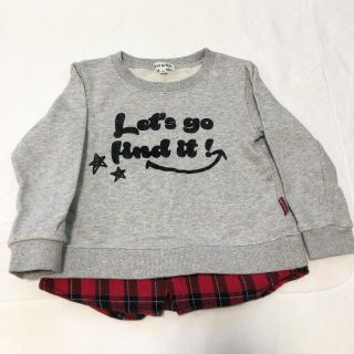 シューラルー(SHOO・LA・RUE)の重ね着風トレーナー100 訳あり(Tシャツ/カットソー)