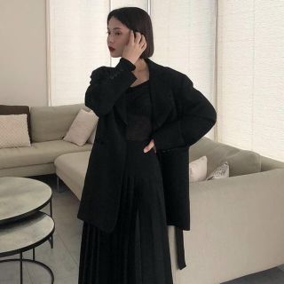 アメリヴィンテージ(Ameri VINTAGE)のsheer MATOI JACKET（BK）(ロングコート)