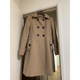 バーバリーブルーレーベル(BURBERRY BLUE LABEL)の新品 秋 ブルーレーベル ウール コート ベージュ カーキ 40サイズ(ピーコート)