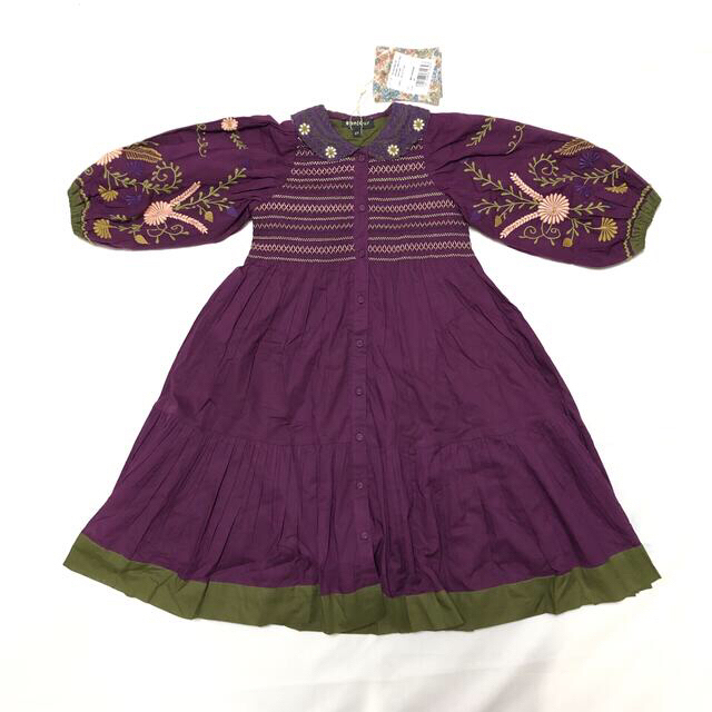 限定SALE♪Bonjour Diary Long Folk Dress  4Y キッズ/ベビー/マタニティのキッズ服女の子用(90cm~)(ワンピース)の商品写真