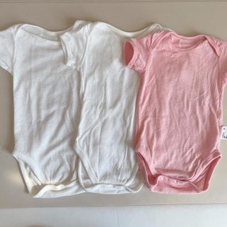 ユニクロ(UNIQLO)のUNIQLO メッシュボディスーツ　80（3枚セット）(肌着/下着)