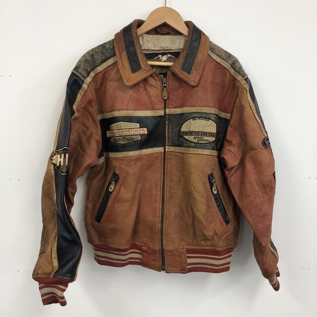 Harley Davidson - vintage HARLEY-DAVIDSON レザースタジャン M ...