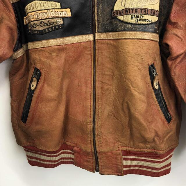 Harley Davidson - vintage HARLEY-DAVIDSON レザースタジャン M ...