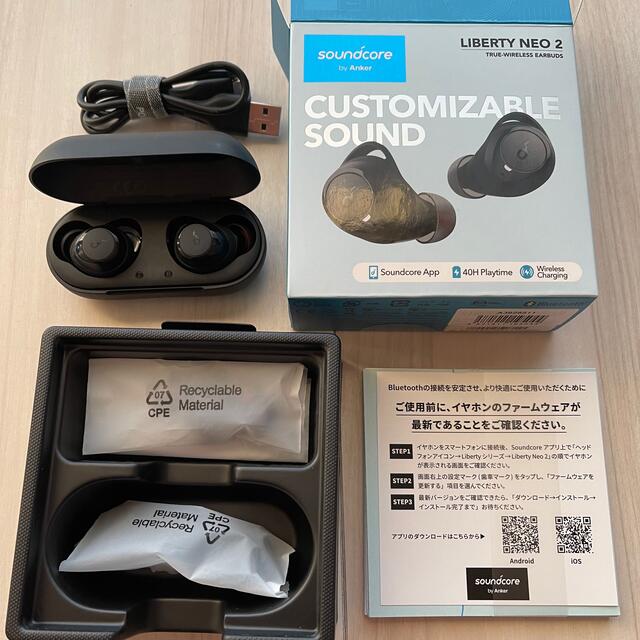 Anker Soundcore Liberty Neo 2 ブラック スマホ/家電/カメラのオーディオ機器(ヘッドフォン/イヤフォン)の商品写真