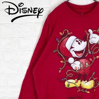 ディズニー(Disney)のディズニー スウェット ミッキーマウス ワンポイントロゴ オーバーサイズ 裏起毛(スウェット)
