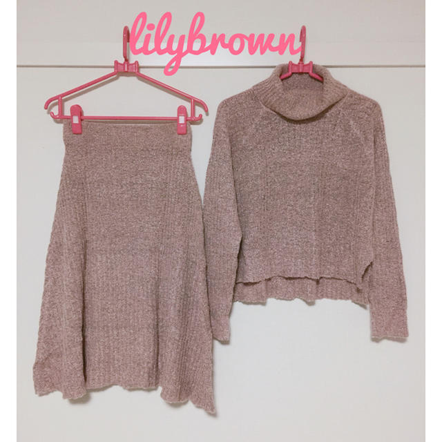 Lily Brown♡ブークレニット♡セットアップニット♡pink