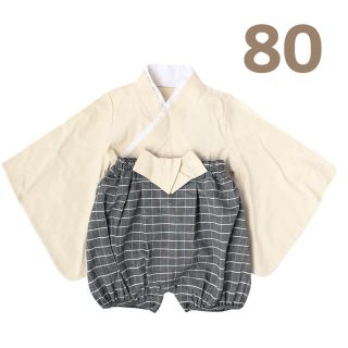 袴セットアップ　ホワイト　80(和服/着物)