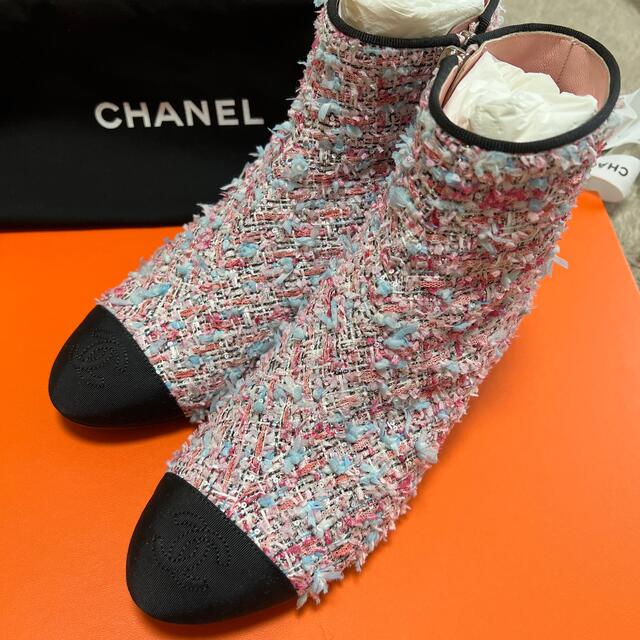 CHANELショートブーツブーツ