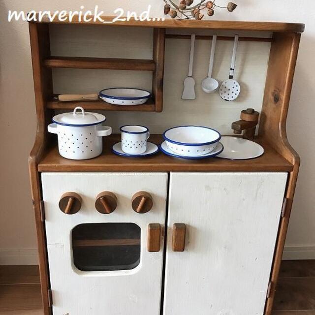 ❤️お買い得販売中❤️ 木製 おままごとキッチン 作家さんの手作り品
