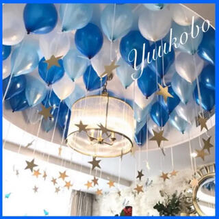 結婚式  飾り付け 風船 バルーン 青色&水色&白色 ブライダル ウェディング(ウェルカムボード)