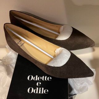 オデットエオディール(Odette e Odile)のOdette e Odile  Oポインテッドウェッジパンプス焦茶(バレエシューズ)