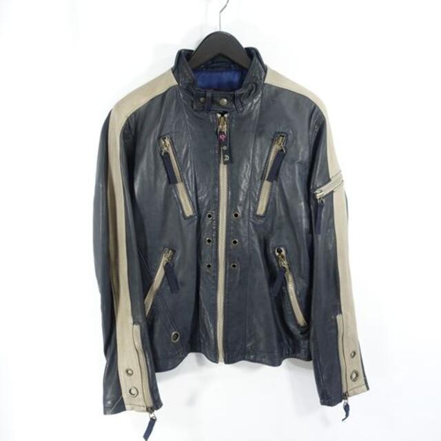 超目玉 DIESEL ARM LINE LEATHER JACKET ディーゼル アーム メンズ