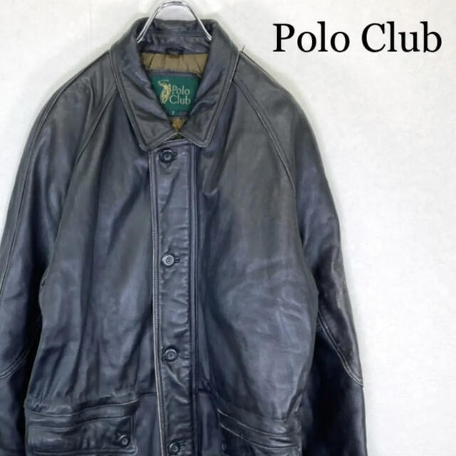 Polo Club(ポロクラブ)のB1  Polo Club 革ジャン レザージャケット　ビンテージ メンズのジャケット/アウター(レザージャケット)の商品写真