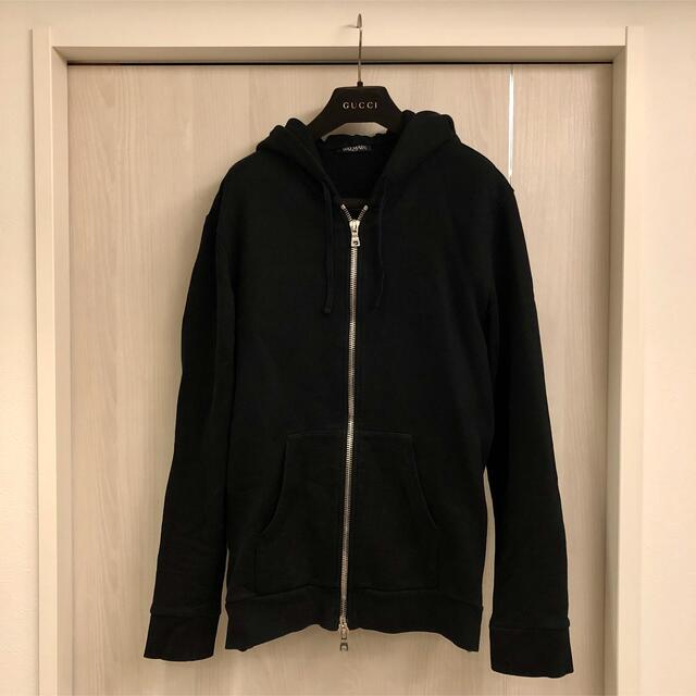 メンズBALMAIN　バルマン　サイドジップパーカー　黒