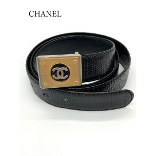 シャネル(CHANEL)のCHANEL　シャネル　ヴィンテージ品　ココ　メンズ　ベルト　リザード　38(ベルト)