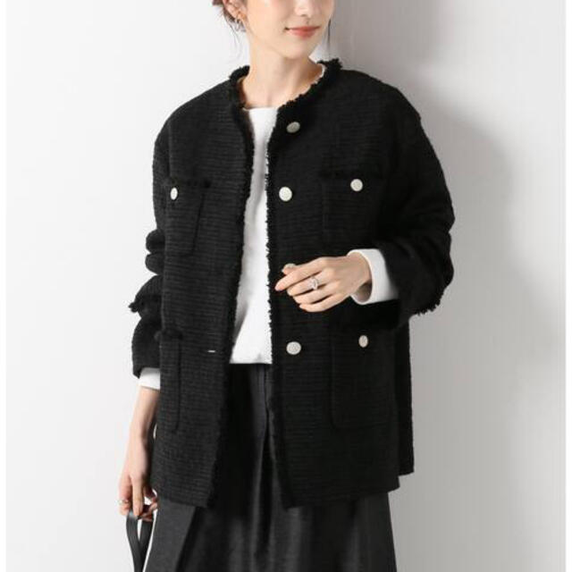 【予約】 - IENA IENA jacket tweed monotone ノーカラージャケット - www.proviasnac.gob.pe