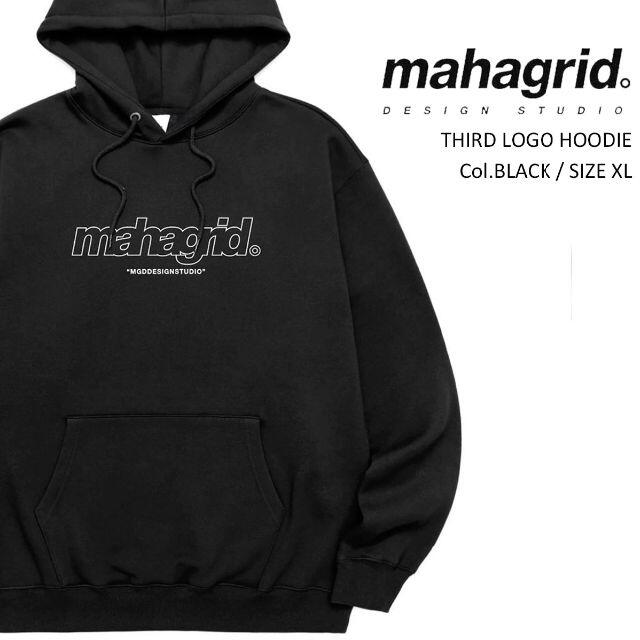 【mahagrid】 マハグリッド 正規品 パーカー クロ XL
