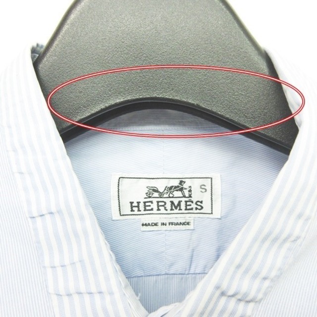 Hermes(エルメス)のエルメス ストライプシャツ セリエボタン コットン 切替 15 3/4 40 メンズのトップス(シャツ)の商品写真